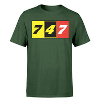 Thumbnail for Flat Colourful 747 Designed T-Shirts