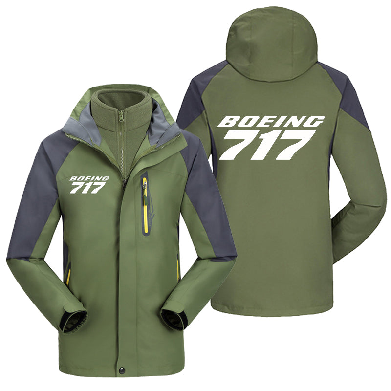 Boeing 717 & Text Designed Thick Skiing Jackets