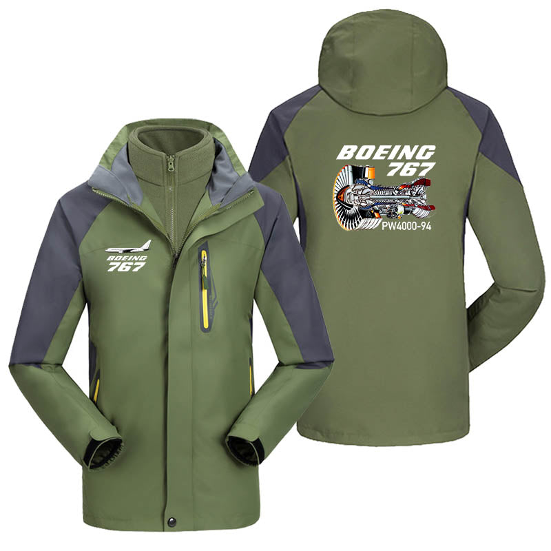 Boeing 767 Engine (PW4000-94) Designed Thick Skiing Jackets