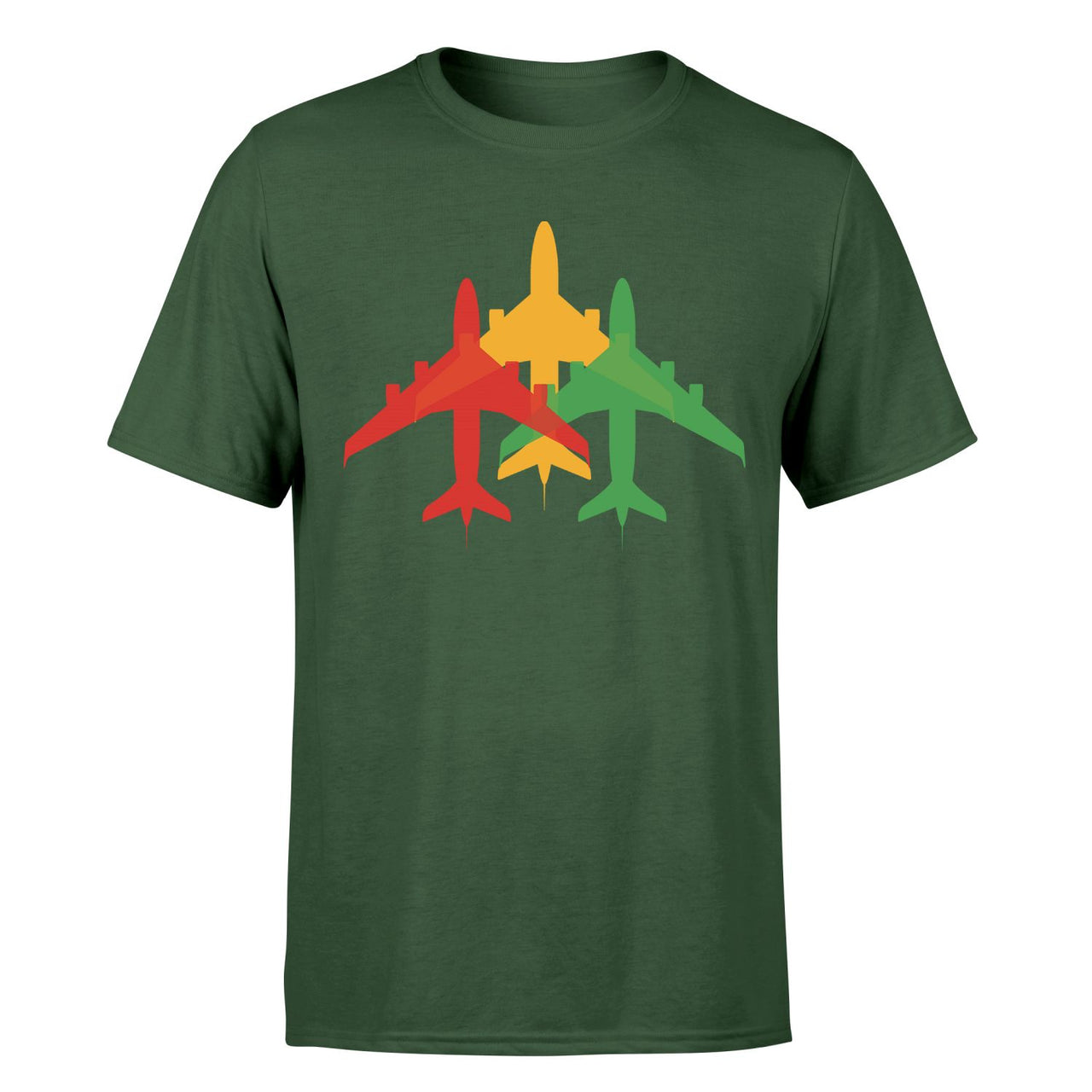 Colourful 3 Airplanes Designed T-Shirts - view 3