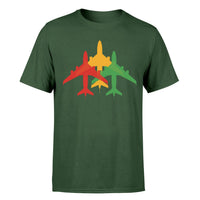 Thumbnail for Colourful 3 Airplanes Designed T-Shirts - view 3