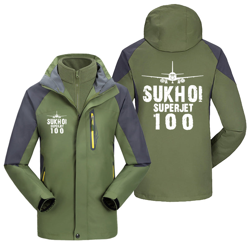 Sukhoi Superjet 100 & Plane Designed Thick Skiing Jackets