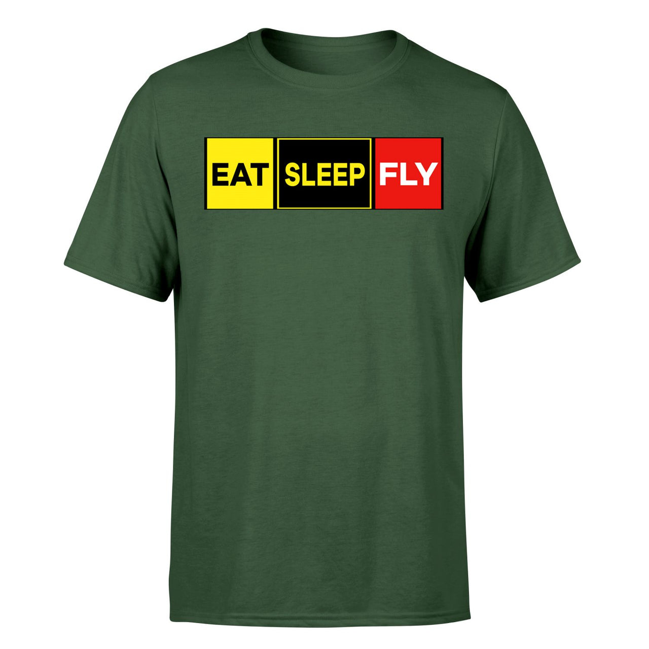 Eat Sleep Fly (Colourful) Designed T-Shirts