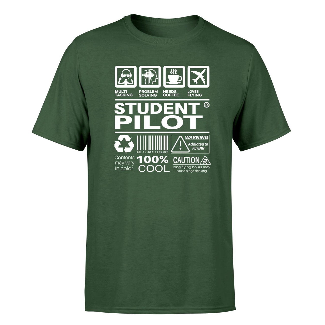 Student Pilot Label Designed T-Shirts