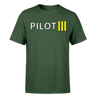 Thumbnail for Pilot & Stripes (3 Lines) Designed T-Shirts