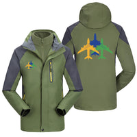 Thumbnail for Colourful 3 Airplanes Designed Thick Skiing Jackets