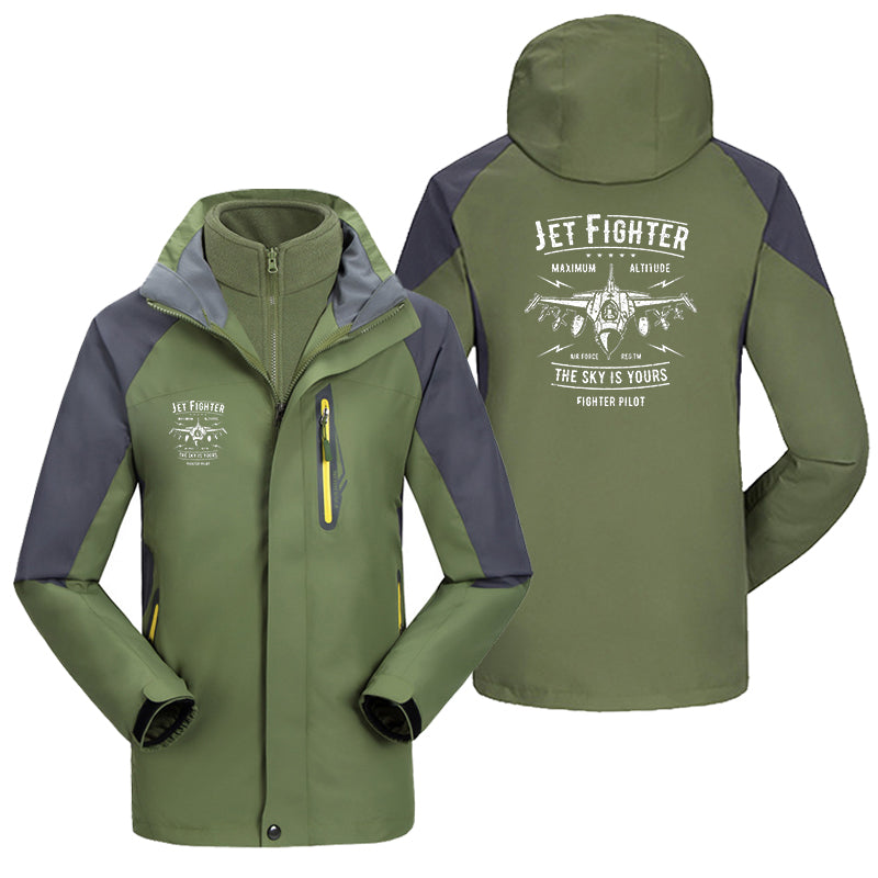 Jet Fighter - The Sky is Yours Designed Thick Skiing Jackets