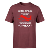 Thumbnail for If You're Cool You're Probably a Pilot Designed T-Shirts