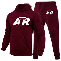 Thumbnail for ATR & Text Designed Hoodies & Sweatpants Set
