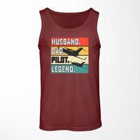Thumbnail for Husband & Dad & Pilot & Legend Designed Tank Tops