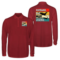 Thumbnail for Husband & Dad & Pilot & Legend Designed Long Sleeve Polo T-Shirts (Double-Side)