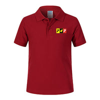 Thumbnail for Flat Colourful 747 Designed Children Polo T-Shirts