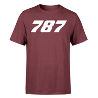 Thumbnail for 787 Flat Text Designed T-Shirts