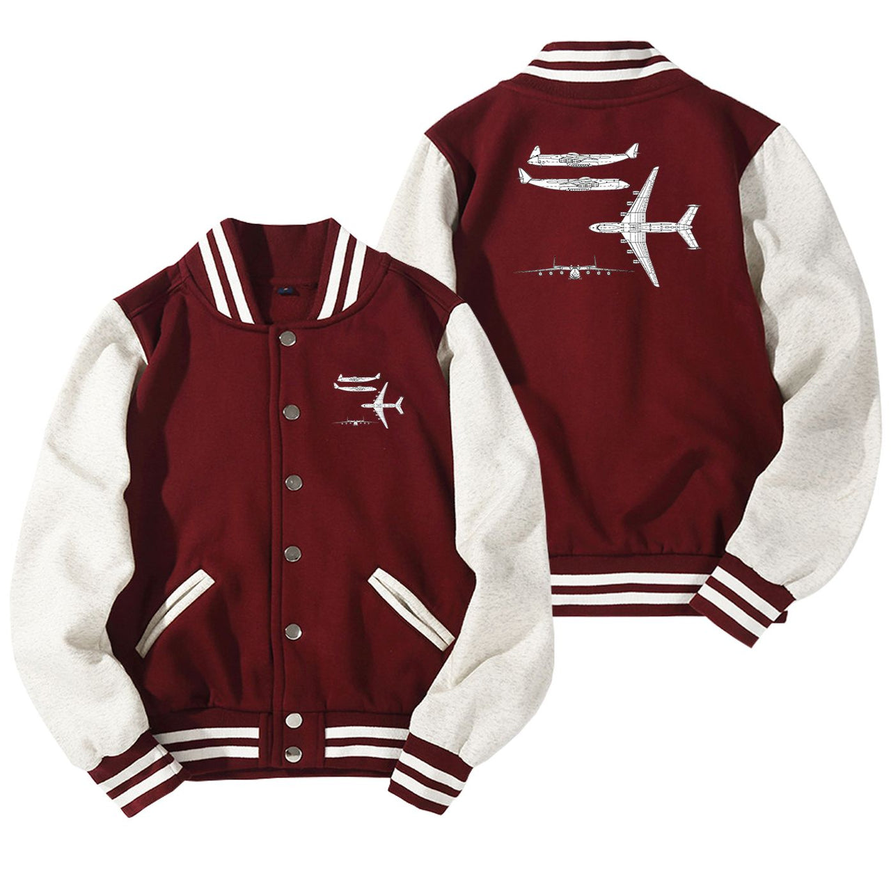 Antonov AN-225 (14) Designed Baseball Style Jackets