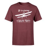 Thumbnail for Life is a journey Enjoy the Flight Designed T-Shirts