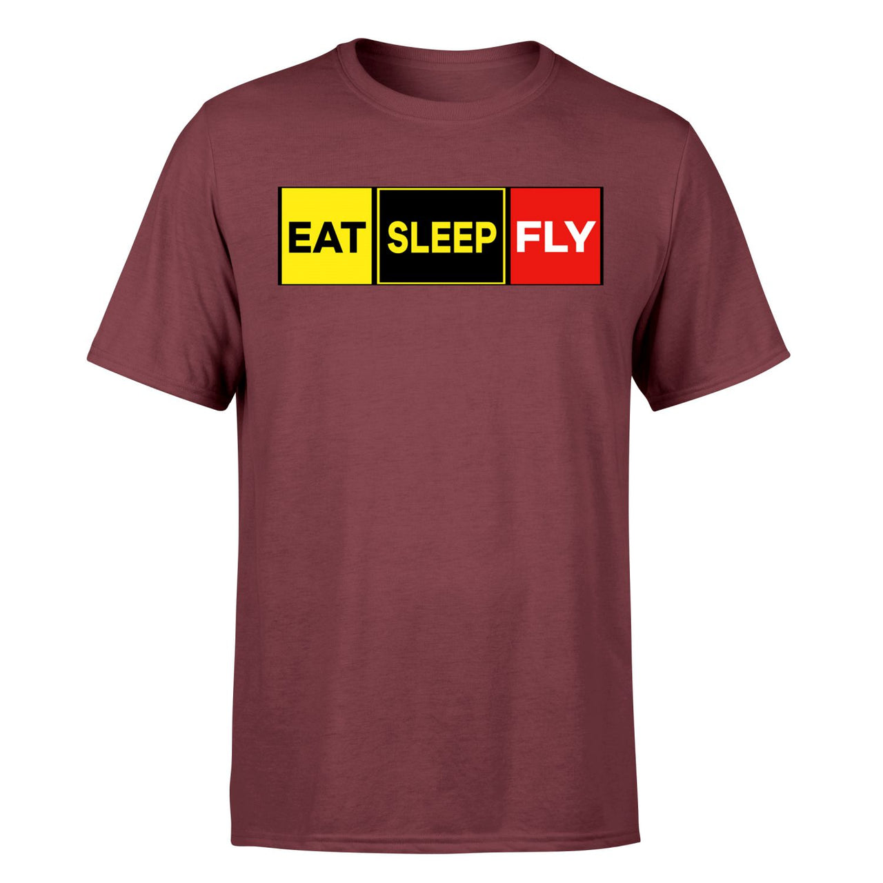 Eat Sleep Fly (Colourful) Designed T-Shirts