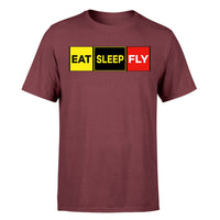 Thumbnail for Eat Sleep Fly (Colourful) Designed T-Shirts