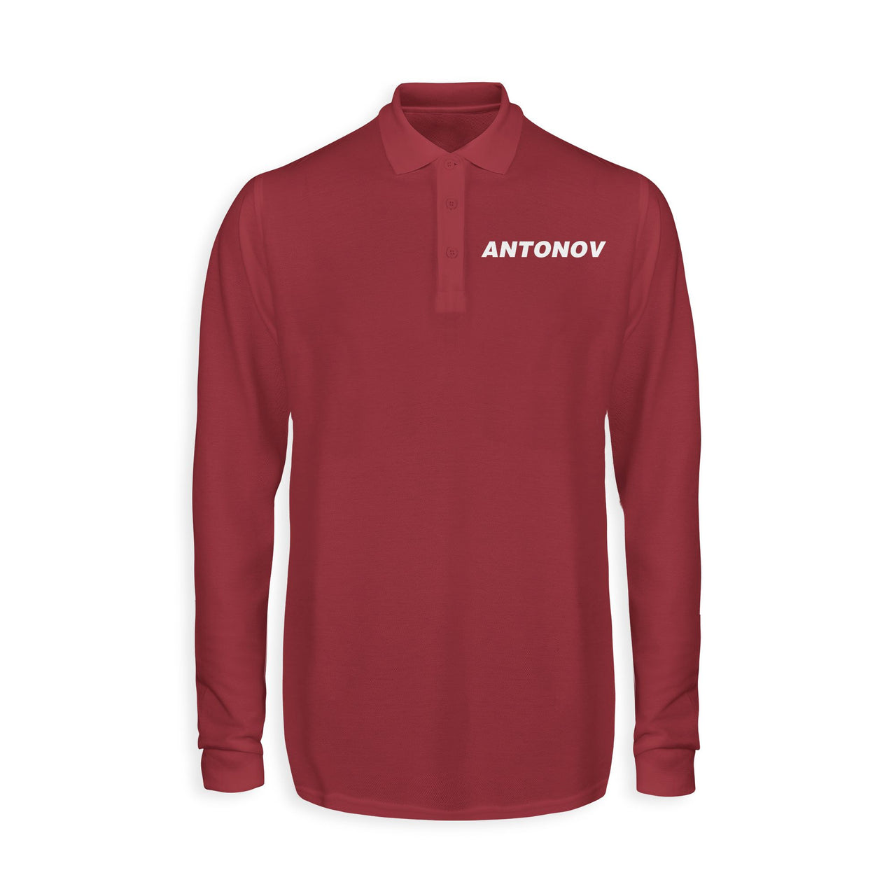 Antonov & Text Designed Long Sleeve Polo T-Shirts