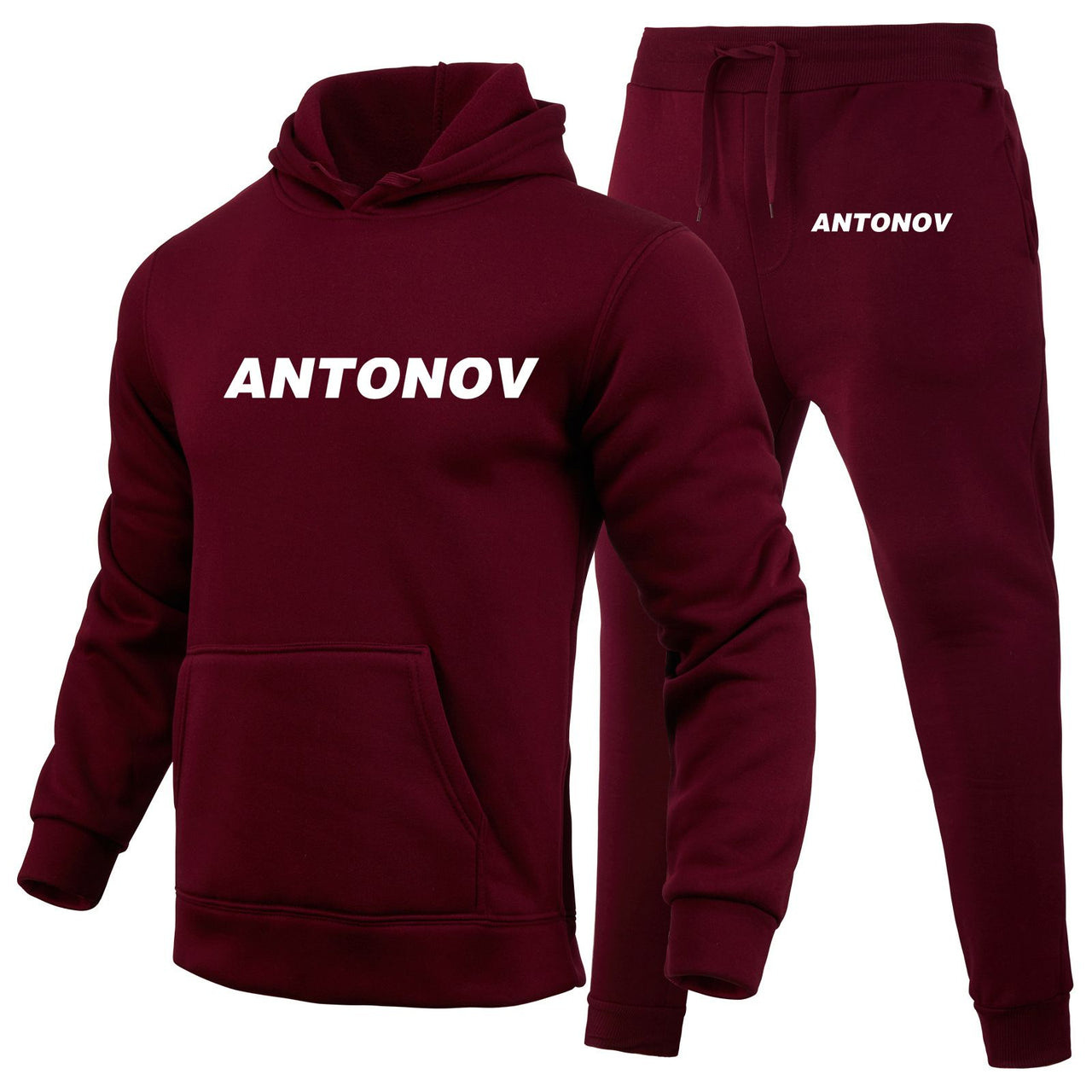 Antonov & Text Designed Hoodies & Sweatpants Set