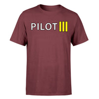 Thumbnail for Pilot & Stripes (3 Lines) Designed T-Shirts
