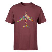 Thumbnail for Colourful Airplane Designed T-Shirts