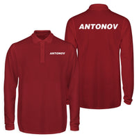 Thumbnail for Antonov & Text Designed Long Sleeve Polo T-Shirts (Double-Side)
