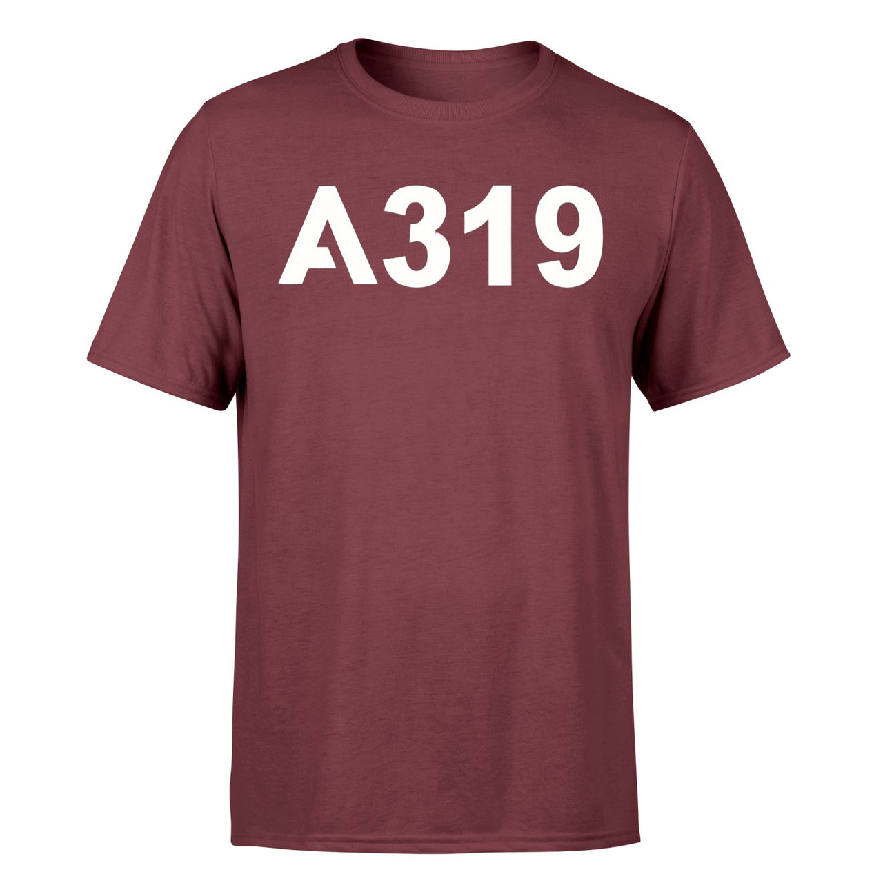 A319 Flat Text Designed T-Shirts