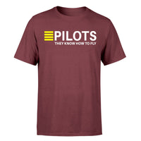 Thumbnail for Pilots They Know How To Fly Designed T-Shirts