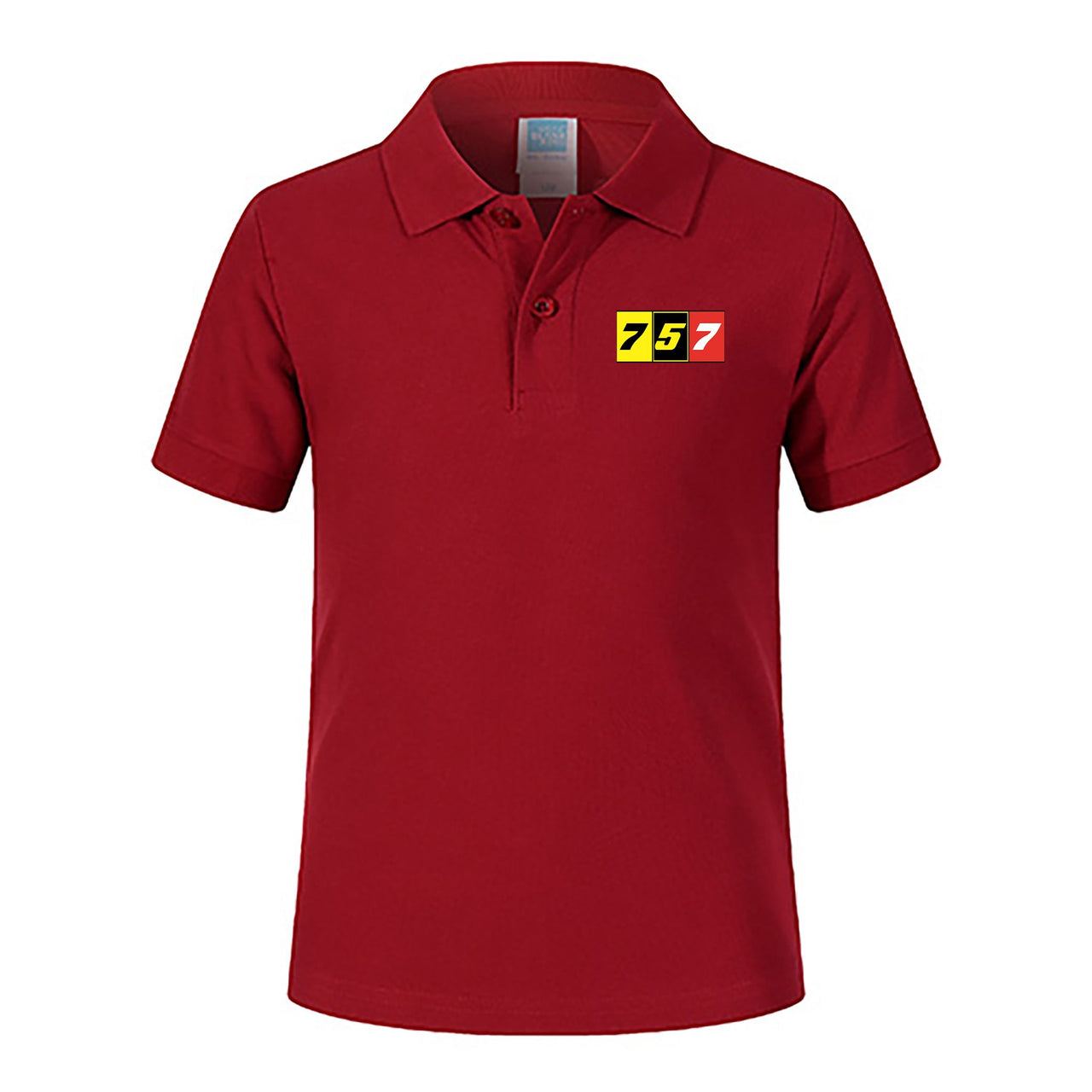 Flat Colourful 757 Designed Children Polo T-Shirts