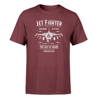 Thumbnail for Jet Fighter - The Sky is Yours Designed T-Shirts