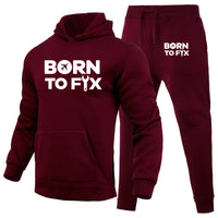 Thumbnail for Born To Fix Airplanes Designed Hoodies & Sweatpants Set