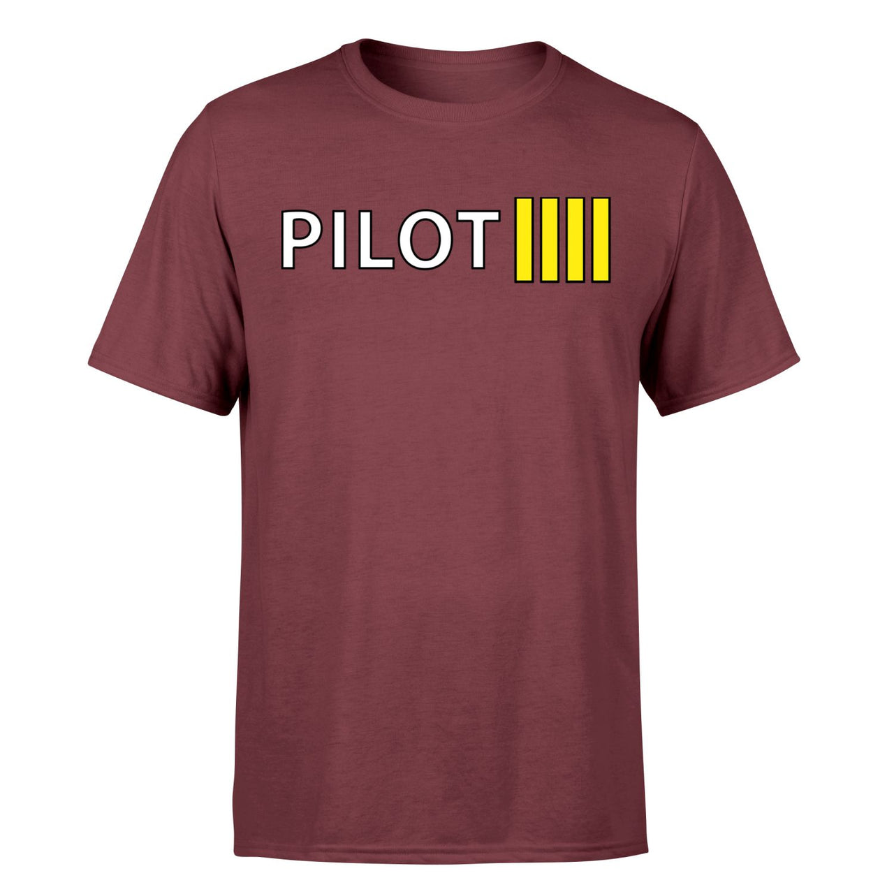 Pilot & Stripes (4 Lines) Designed T-Shirts