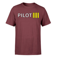 Thumbnail for Pilot & Stripes (4 Lines) Designed T-Shirts