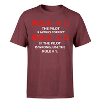 Thumbnail for Rule 1 - Pilot is Always Correct Designed T-Shirts