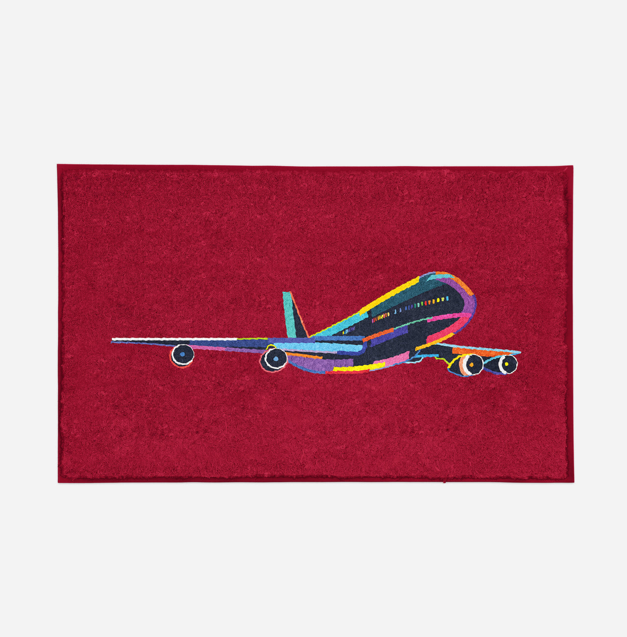 Multicolor Airplane Designed Door Mats