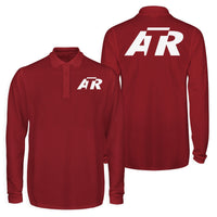 Thumbnail for ATR & Text Designed Long Sleeve Polo T-Shirts (Double-Side)
