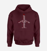 Thumbnail for Airplane Shape Aviation Alphabet Designed Hoodies