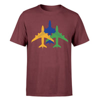 Thumbnail for Colourful 3 Airplanes Designed T-Shirts - view 4