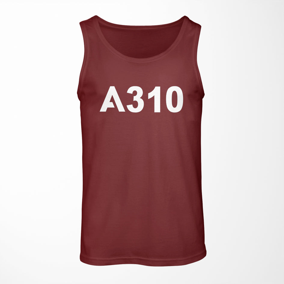 A310 Flat Text Designed Tank Tops