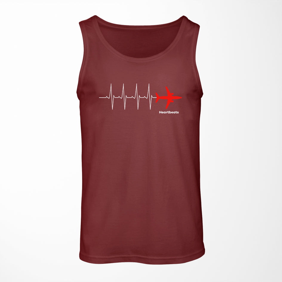 Aviation Heartbeats Designed Tank Tops