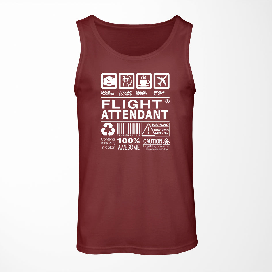 Flight Attendant Label Designed Tank Tops