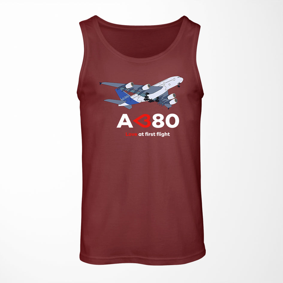 Airbus A380 Love at first flight Designed Tank Tops