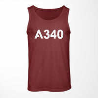 Thumbnail for A340 Flat Text Designed Tank Tops