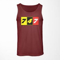 Thumbnail for Flat Colourful 747 Designed Tank Tops