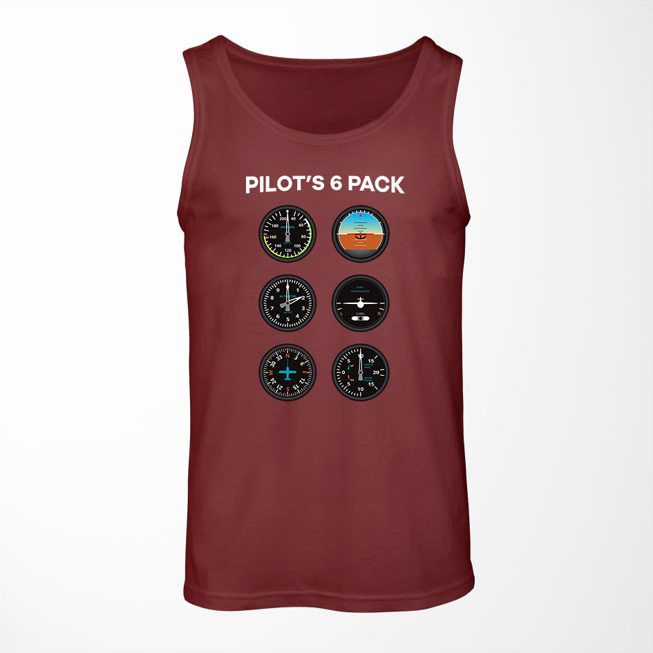 Pilot's 6 Pack Designed Tank Tops