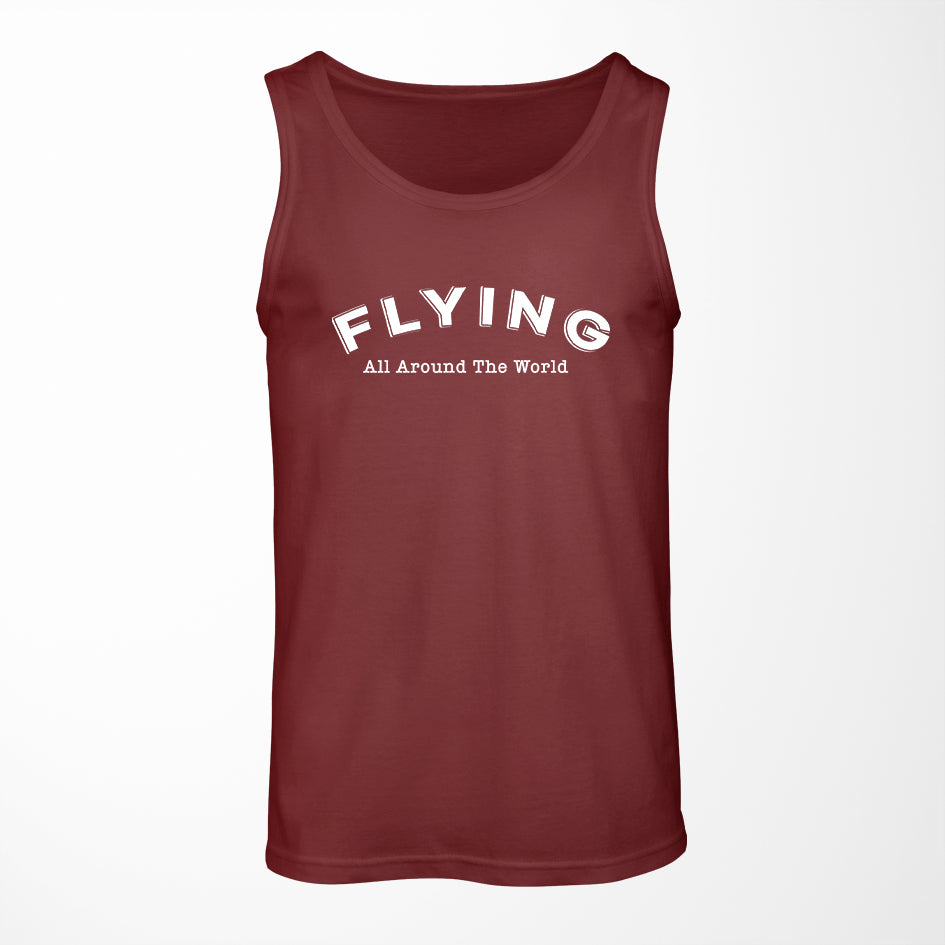Flying All Around The World Designed Tank Tops
