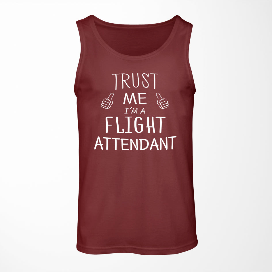 Trust Me I'm a Flight Attendant Designed Tank Tops