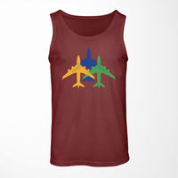 Thumbnail for Colourful 3 Airplanes Designed Tank Tops