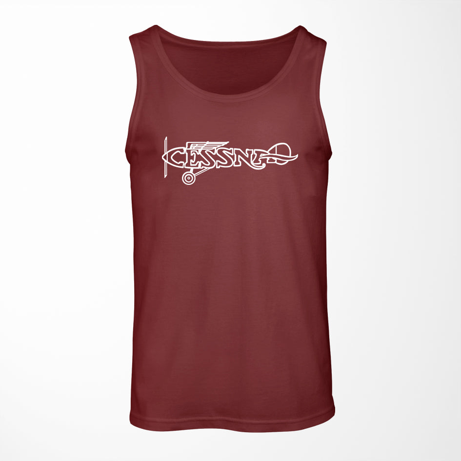 Special Cessna Text Designed Tank Tops
