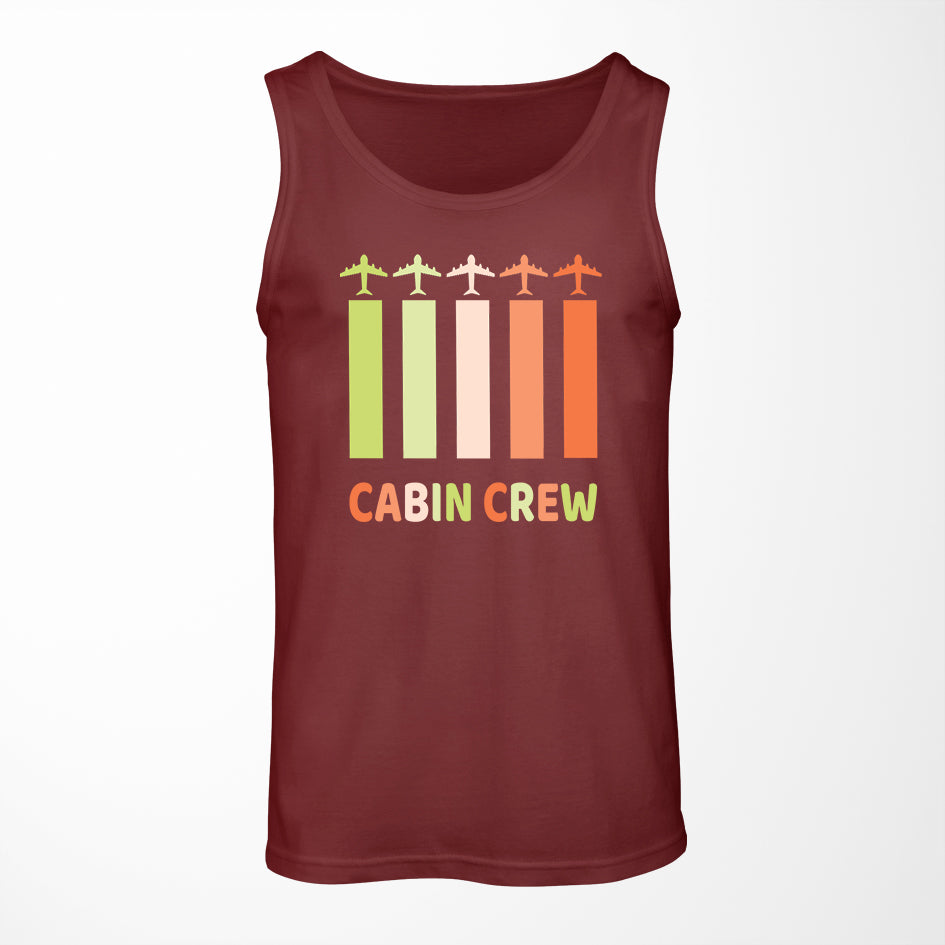 Colourful Cabin Crew Designed Tank Tops